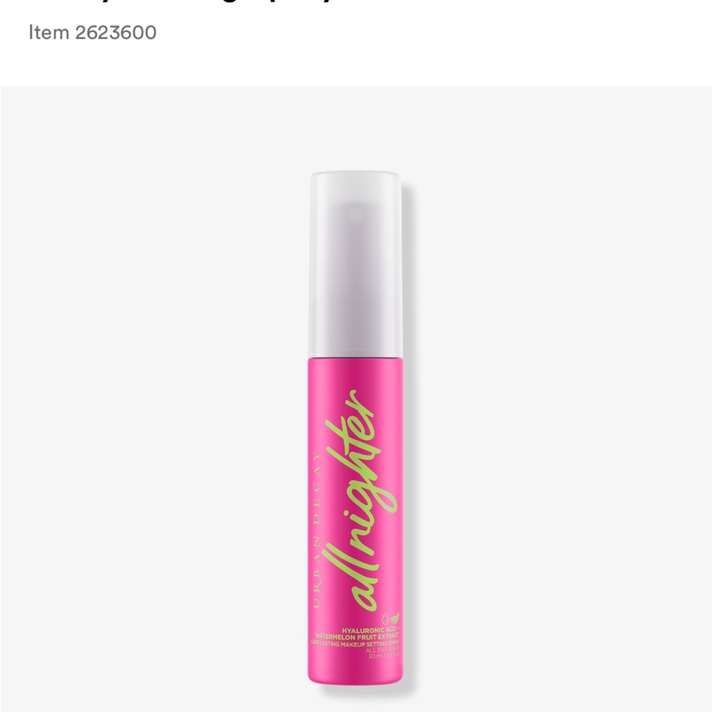 Urban Decay Travel Size All Nighter Hyaluronic Acid
Dewy Setting Spray